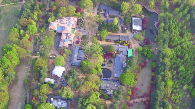 北江岗河上的纳米岛/淳川溪，江原道，韩国视频素材