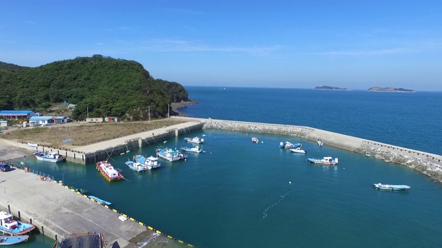 韩国忠清南道南济岛Dangjin-si南济港视频素材