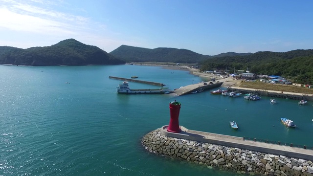 韩国忠清南道南济岛Dangjin-si南济港视频素材