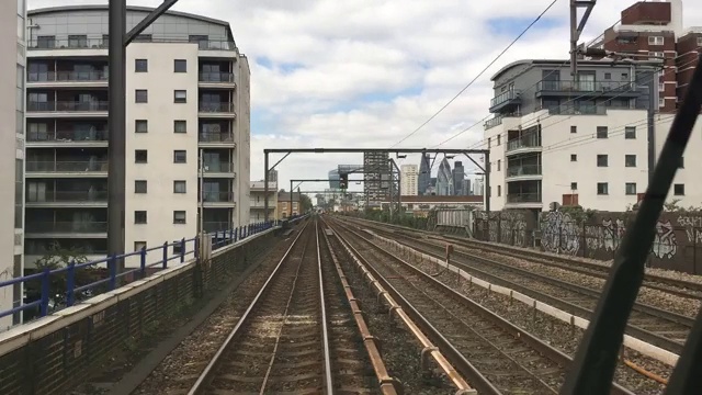 Docklands轻轨，伦敦视频素材