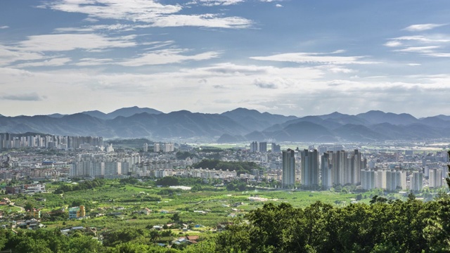 白天钟州市中心/钟州西，钟清北道，韩国视频素材