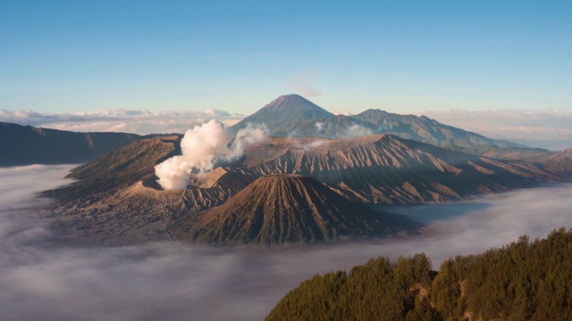 Bromo火山的时间流逝视频下载