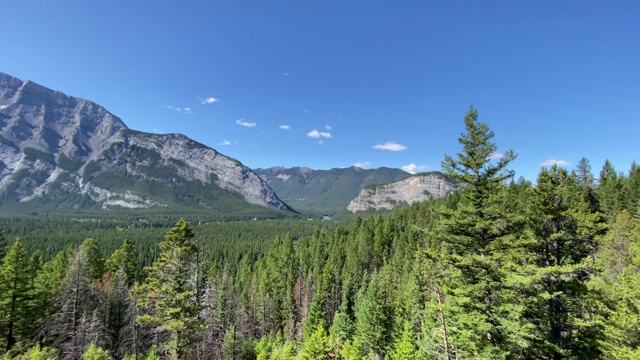 伦德尔山，弓河和胡都，班夫国家公园，加拿大视频素材