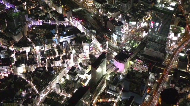 日本东京，涩谷街和十字路口视频素材