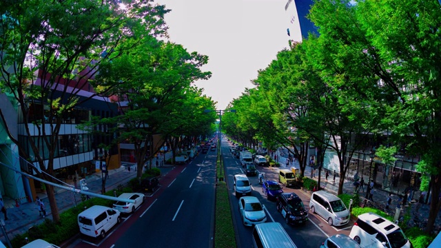 在东京表参道大街拍摄的一段时间的城市景观视频素材