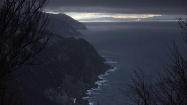 日本青森Hotokegaura海岸视频素材