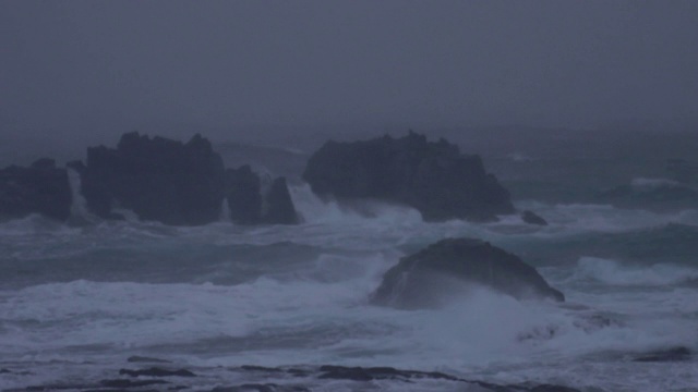 雪灾中的岩海，北海道，日本视频素材