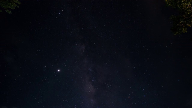 夜星时间流逝与流星雨，银河视频素材