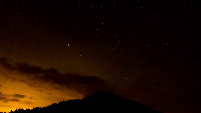 《山与星的时间流逝视频素材