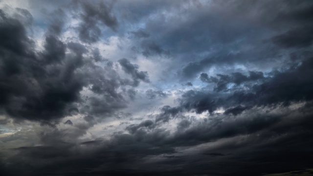 黑暗的暴风雨天空的时间流逝视频素材