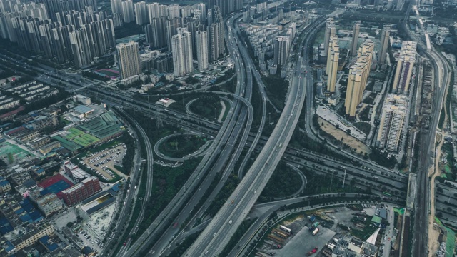 天桥交通鸟瞰图视频素材