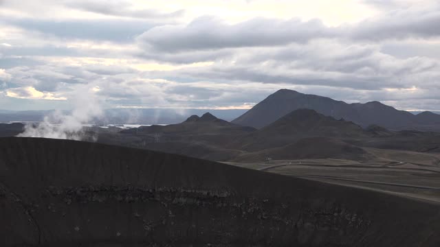 冰岛。火山。火山。视频素材