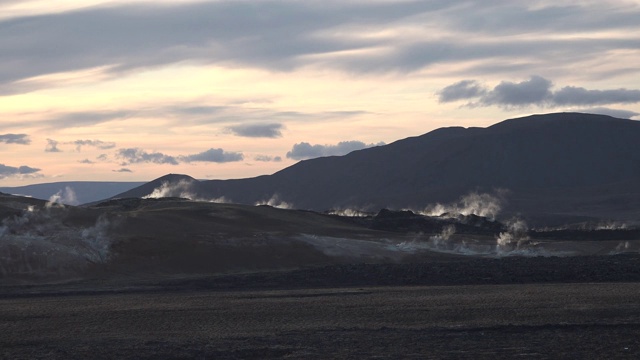 冰岛。火山活动，地球地热区。视频素材