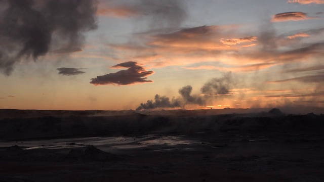 冰岛。火山活动，地球地热区。视频素材