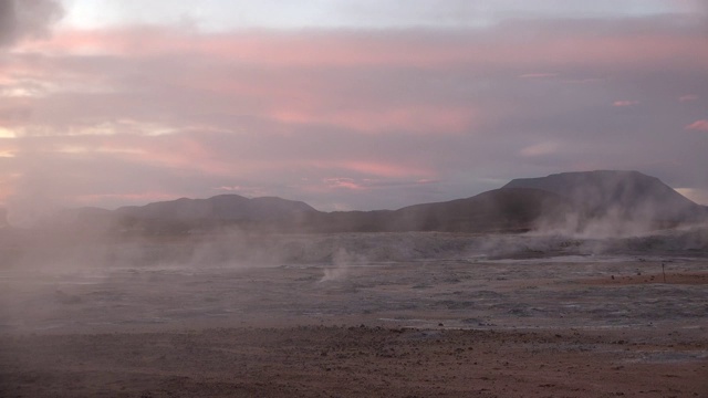 冰岛。火山活动，地球地热区。视频素材