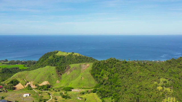 菲律宾的热带景观。大海和群山视频素材