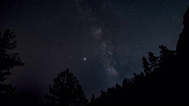 银河在星空中运动视频素材