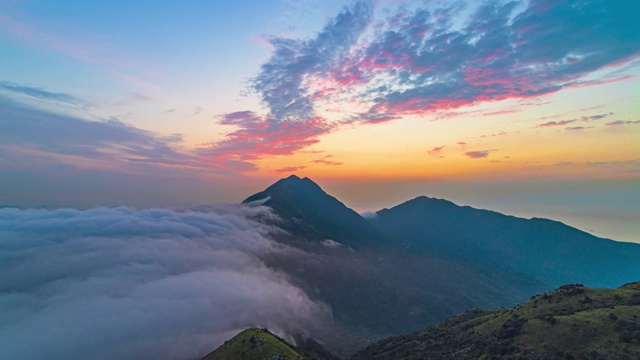 美丽的日落时光-香港大屿山5月9日视频素材