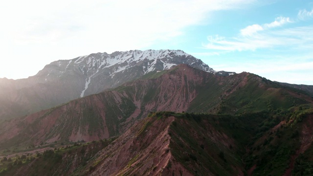 清晨的山景全景视频素材