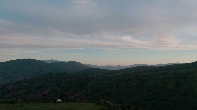 清晨的山景全景视频素材