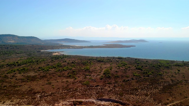 空中景观4K海边视频从纯达岛，土耳其视频素材