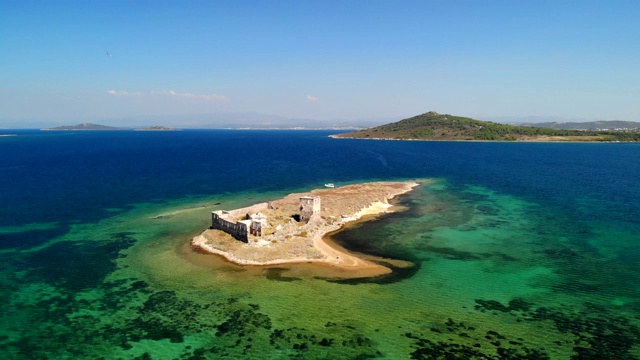 空中景观4K海边视频从纯达岛，土耳其视频素材