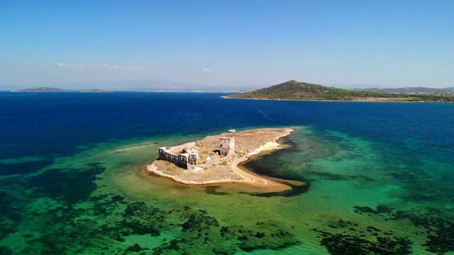 空中景观4K海边视频从纯达岛，土耳其视频素材