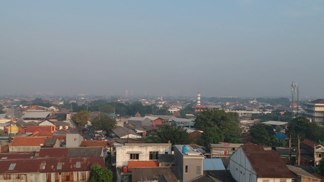 从空中俯瞰城市住宅景观视频下载