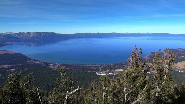 美丽的太浩湖位于加州北部内华达山脉视频素材