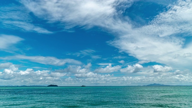 4k延时:泰国海面上的日落视频素材