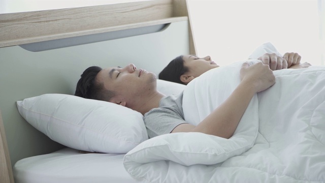 幸福，生活从睡眠开始。视频素材