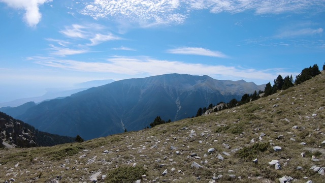 夏季希腊奥林匹斯山脉全景视频素材