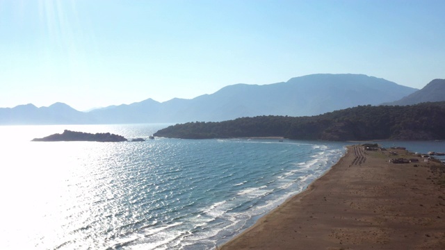 鸟瞰图Iztuzu海滩，Dalyan, Mugla视频素材