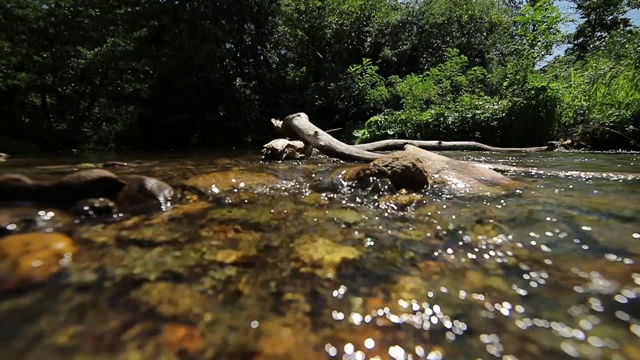 山体河水视频素材