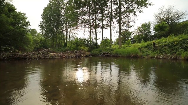 山体河水视频素材