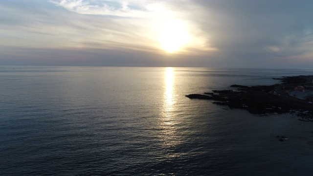 日落海景/西浦浦，济州岛，韩国视频素材