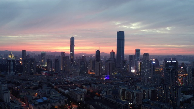 城市夜景鸟瞰图视频素材