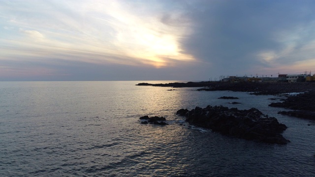 日落海景/西浦浦，济州岛，韩国视频素材