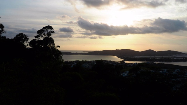 Mirante Lagoa da Conceicao景观，Florianópolis，巴西视频素材