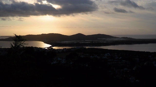 Mirante Lagoa da Conceicao景观，Florianópolis，巴西视频素材