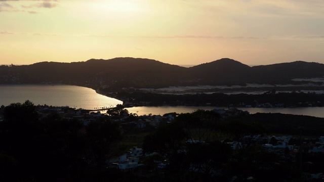 Mirante Lagoa da Conceicao景观，Florianópolis，巴西视频素材