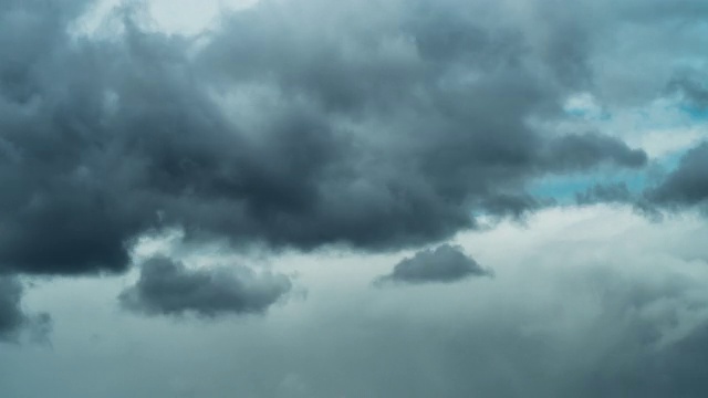 乌云自然环境黑暗巨大的雷暴云天空黑色视频素材