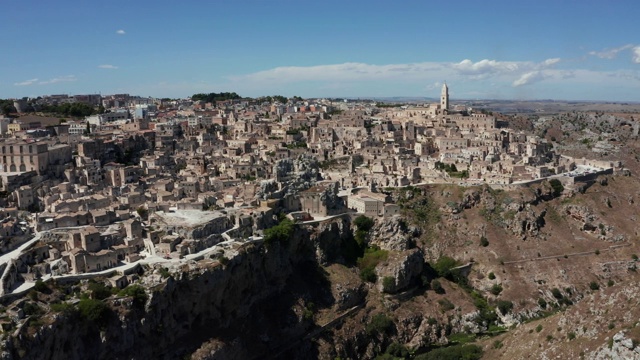 马泰拉古城(Sassi di Matera)鸟瞰图视频素材