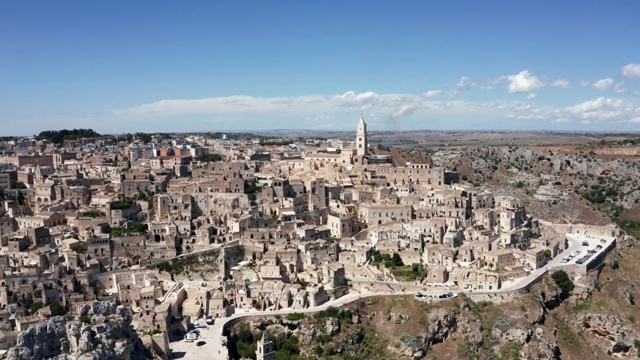 马泰拉古城(Sassi di Matera)鸟瞰图视频素材