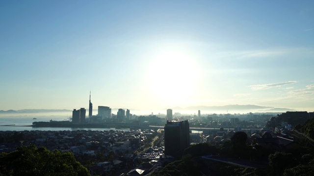 日本福冈市的风景视频素材