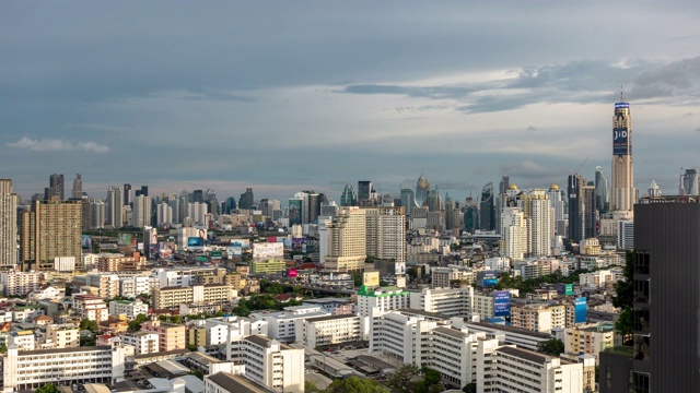 现代建筑曼谷城市在日落。视频素材