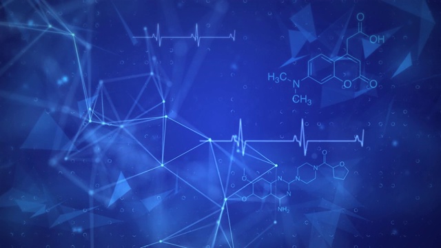 医学、科技连线点环背景。视频素材