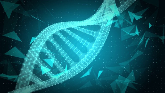 抽象技术科学概念现代DNA人类数字在高科技二进制背景下视频素材