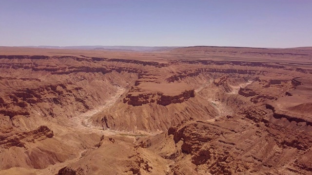 鸟瞰图鱼河峡谷纳米比亚视频素材