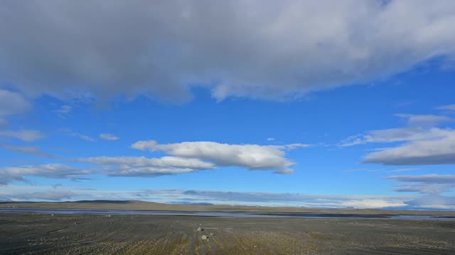 风景中的河流，Jökulsa a Fjöllum, Nordurland Eystra，北部地区，冰岛视频素材